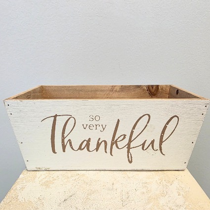 "So Very Thankful" Arrangement Wooden Box