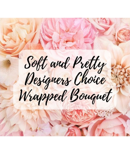 Wrapped Bouquet Soft and Pretty Cut Flowers