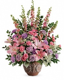 Soft Blush Bouquet Decorative Urn