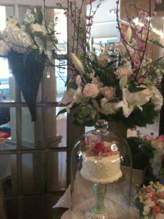 Soft Blush Pink Cake Table Buffet * Cake* Door Basket