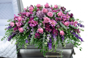 Soft Lavender Casket Spray 