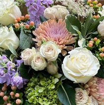 Soft Pastels Custom Mother's day arrangement in a vase 