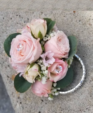 Soft Pink Wrist Corsage 