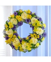 Solace: Yellow, Blue and White 15" Standing Spray