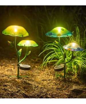 Solar Glass Mushrooms 