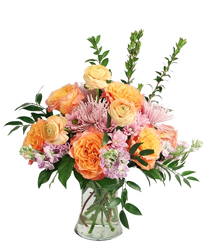 Soothing Sunset Flower Arrangement