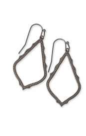 Sophia Drop Earrings In Gunmetal 