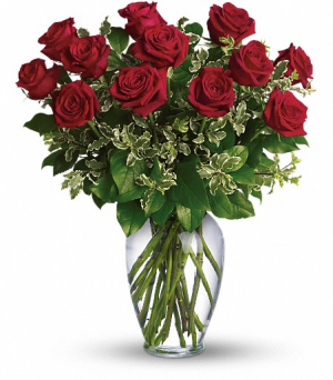 Sophisticated Dozen Red Roses  