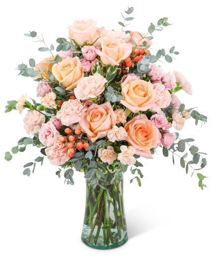Sorbet Rose Garden Flower Arrangement