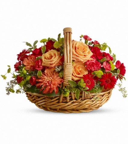 Spanish Garden Basket Basket  Arrangement
