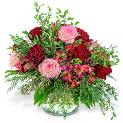Sparkling Cranberry Flower Arrangement