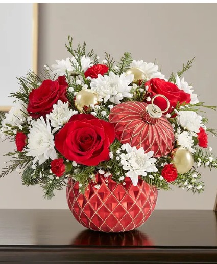 Sparkling Holiday Ornament Centerpiece
