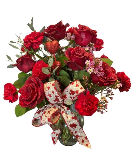 Sparkling Red  Vase Arrangement