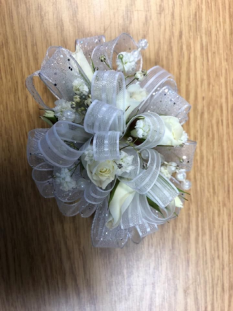 Sparkling White Wrist Corsage