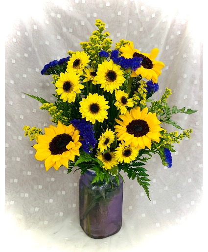 Sunflower Jar Fresh Arrangement