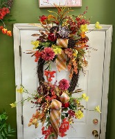 SPLENDID FALL SILK  WREATH DOOR