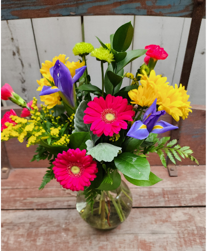 Beautiful Blooms For Mom Glass Pitcher Keepsake Arrangement
