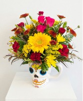 Spooky Skelly Flower Arrangement