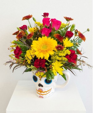 Spooky Skelly Flower Arrangement