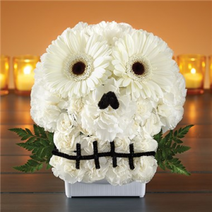 Spooky Skull Flower Arrangement in Santa Paula, CA - Texis Flower Shop