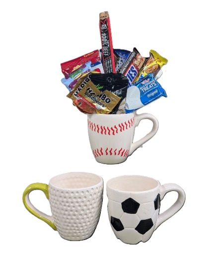 Sports and Snacks Mug Wrapped Gift