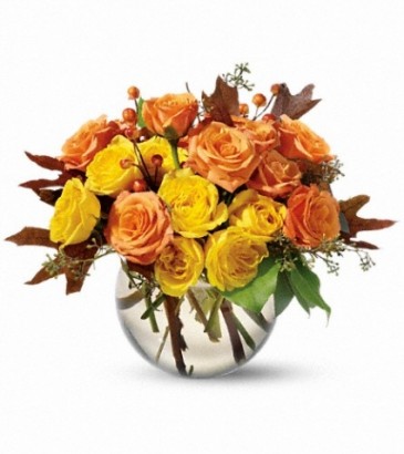 Spray Rose Harvest Fall Arrangement in Lauderhill, FL | A ROYAL BLOOM FLOWERS & GIFTS
