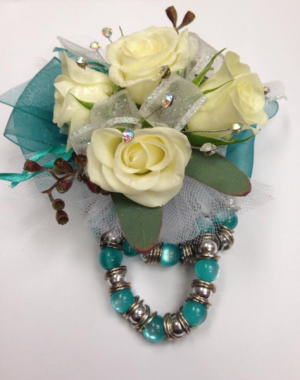 Spray Rose Wrist Corsage with Bracelet 