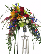Spray with wind chime 