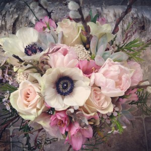 Spring Anemones  Bridal Bouquet