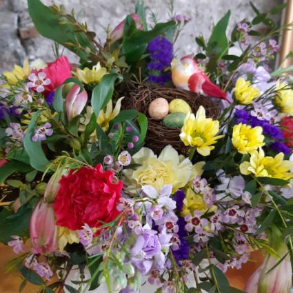 Spring Birds Nest Arrangement 
