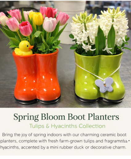 Spring Blooms Boot Planter 