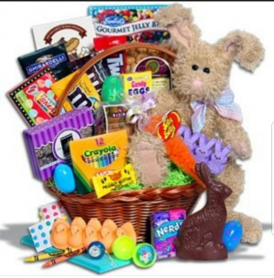Large Spring Bunny Basket Easter Basket