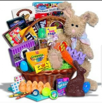 Large Spring Bunny Basket Easter Basket