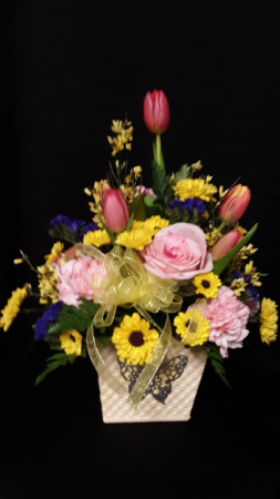 Spring Butterfly love fresh cut arrangement