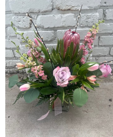 Spring Colors Mid-height bouquet in Coralville, IA | Every Bloomin' Thing