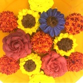 Flower Cupcakes Fresh From the Bakery