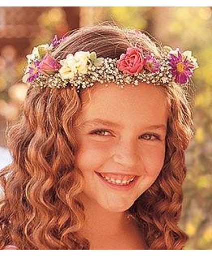 Spring Flower Girl Hair Crown
