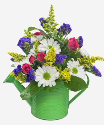 Spring Garden Watering Can Bouquet  Fresh cut 