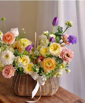 Spring Meadow Basket Spring Garden Flower Basket