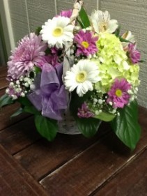 Spring Mix Basket Arrangement Basket Arrangement