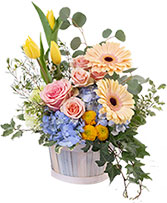 Spring Morning Basket Arrangement