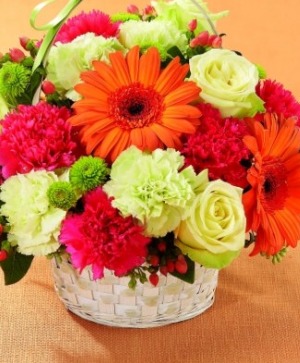 Spring Sizzler basket arrangement