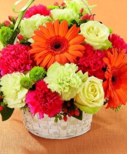 Spring Sizzler basket arrangement