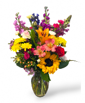 Spring Sunshine Valley  Vase mixed Arrangement 
