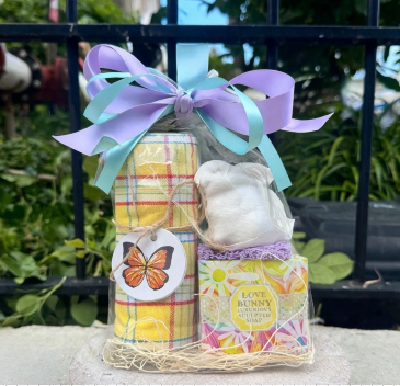 Spring Tea Towel & Bunny Soap Gift Basket Gift Basket in Key West, FL | Petals & Vines