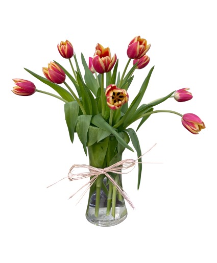 Spring Tulips Vase Arrangement 