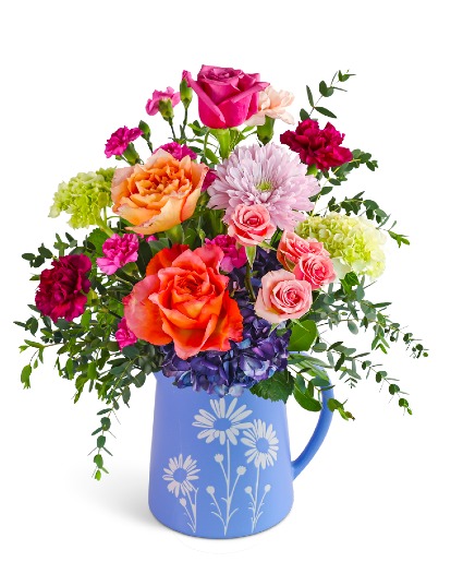 Springfield Medley Pitcher Flower Arrangement