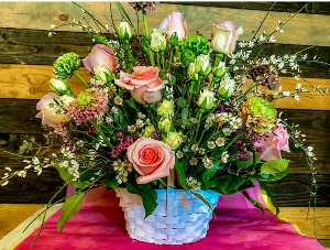 Springtime Basket fresh flower basket