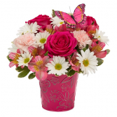 Springtime Garden Hot Pink ,Light Pink in Planter 