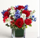 SQUARE RED/WHITE/BLUE FLOWERS FACEBOOK SPECIAL/LABOR DAY